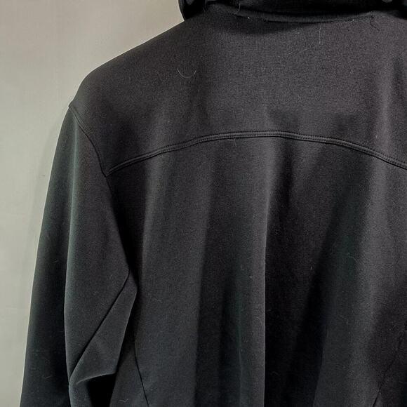 North Face Jacket Mens Large Black Fleece Full Zip Mid Layer Lightweight Hooded - Picture 8 of 15